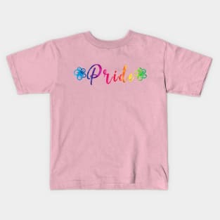 Gay Pride Rainbow Flower Kids T-Shirt